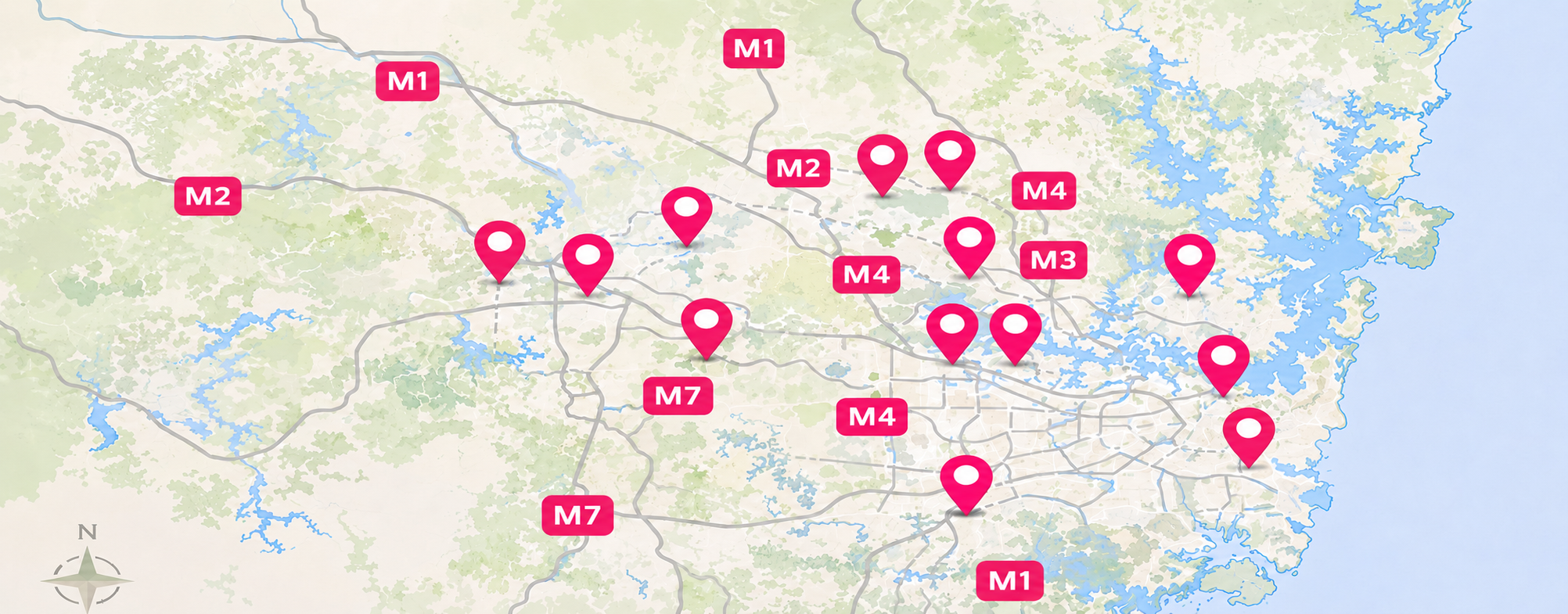 Centre Locations Map